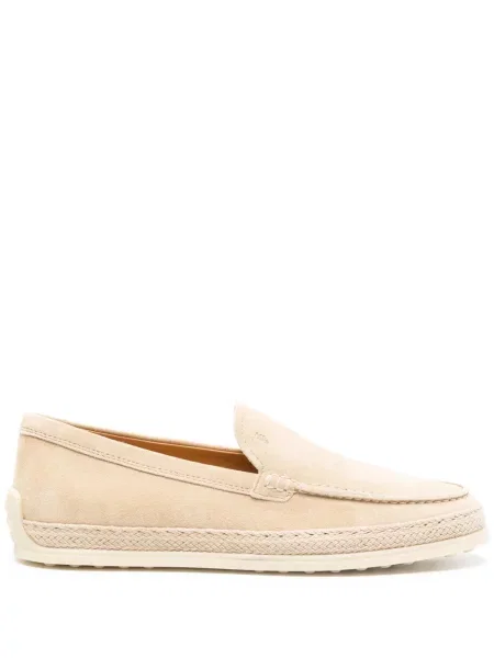 Pantofi loafer Tod's din piele de căprioară slip-on maro