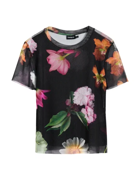 Desigual Póló Des Moines Regular Fit fekete