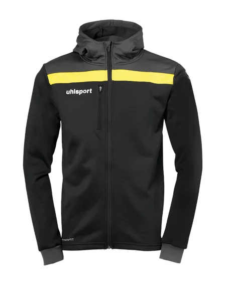 UHLSPORT Športna jakna limona / temno siva / črna bela