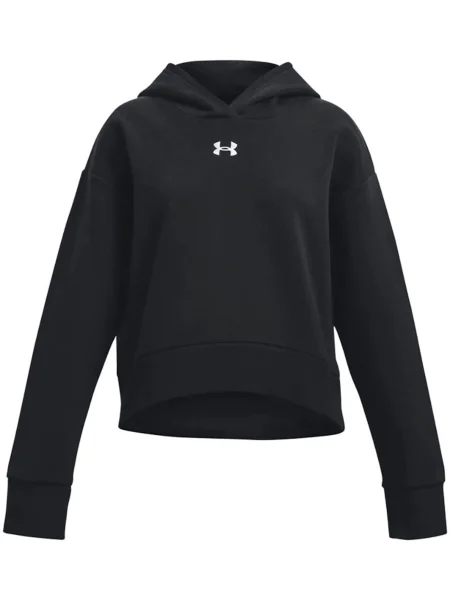 UNDER ARMOUR Αθλητική μπλούζα φούτερ Rival μαύρο λευκό