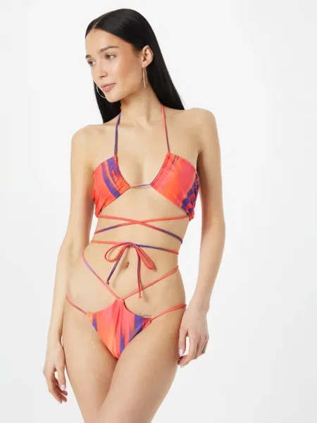 Misspap Costum de baie două piese mov închis / portocaliu roz