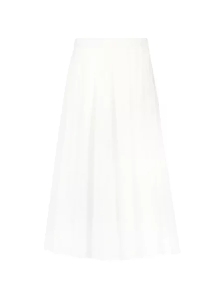 Fustă midi Max Mara până la genunchi alb