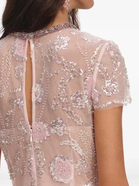 Rochie midi Self-portrait cu paiete cu model floral
