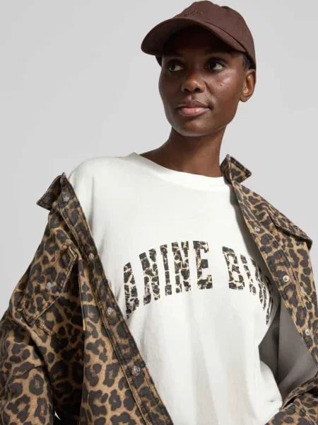 T-shirt o kroju oversized z czystej bawełny Anine Bing biała