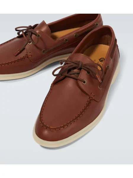 Pantofi loafer Loro Piana din piele maro