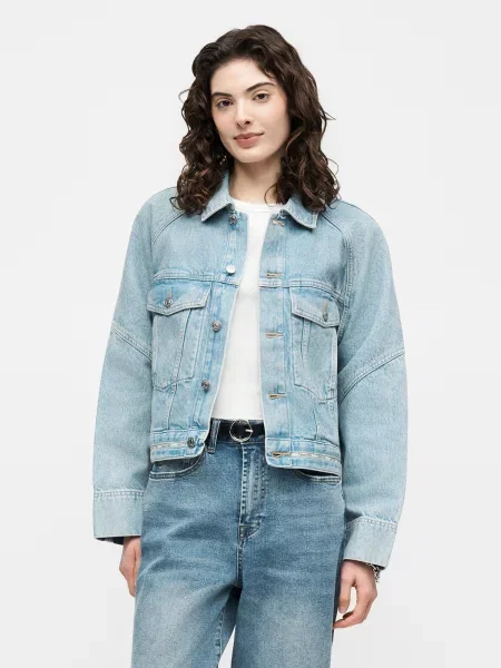 Calvin Klein Jeans Prijelazna jakna traper plavi