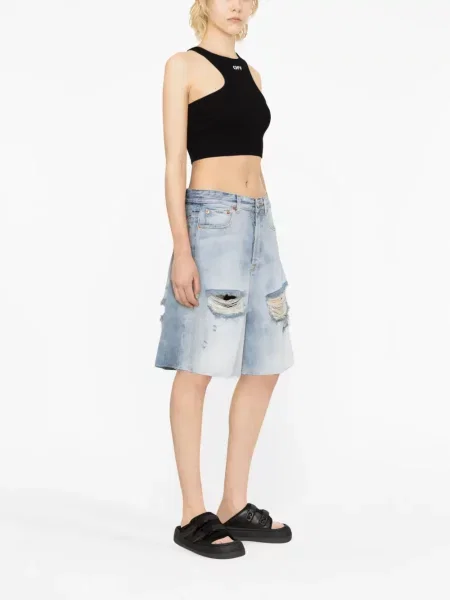 Top Off-white z nadrukiem biały