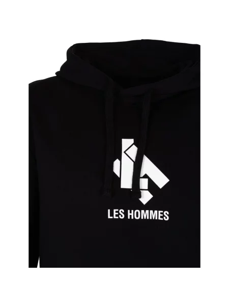 Bluza z kapturem Les Hommes z kapturem czarna