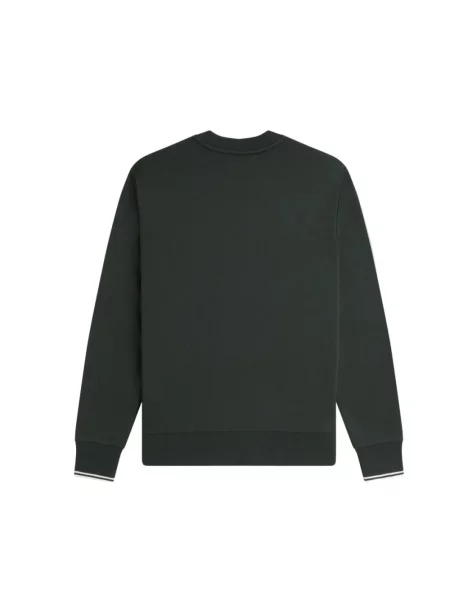 Bluza nierozpinana Fred Perry z okrągłym dekoltem zielona