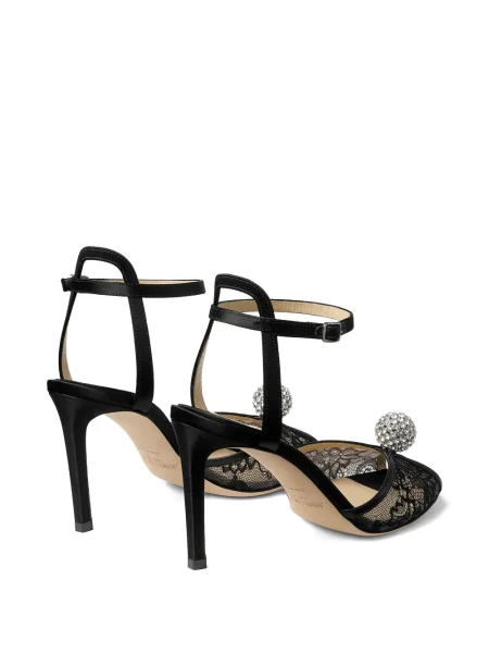 Sandale Jimmy Choo de cristal negru