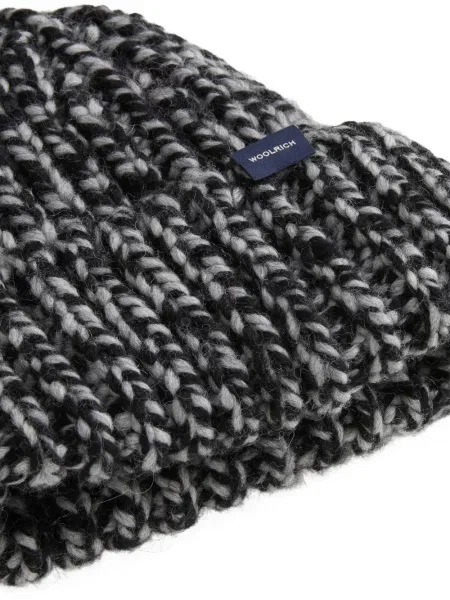 Căciulă Woolrich tricotate chunky negru