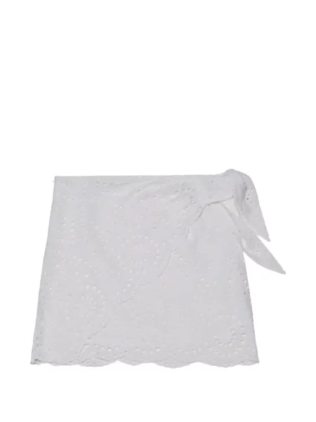 Pantaloni scurți Mc2 Saint Barth cu legături alb