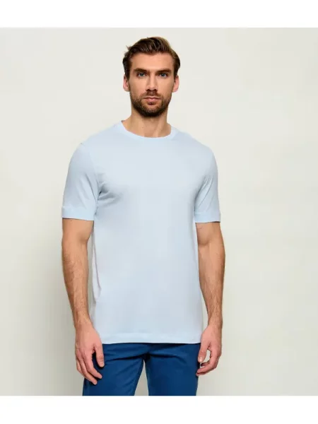 BOSS BLACK Tricou Tessler | mercerizat negru