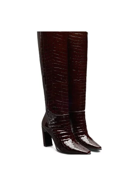 Botki Stuart Weitzman skórzane brązowe