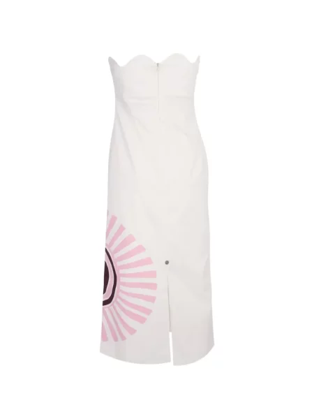Rochie midi Cala De La Cruz alb