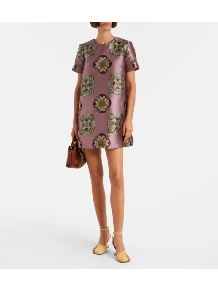 Rochie La Doublej din satin roz