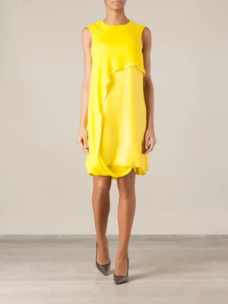 Rochie Maison Rabih Kayrouz de costum galben