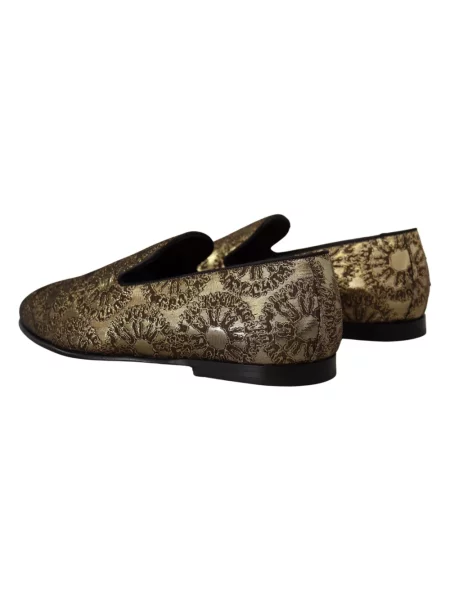 Półbuty Dolce And Gabbana skórzane żółte