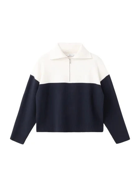 MANGO Pulover COSMIC bleumarin alb