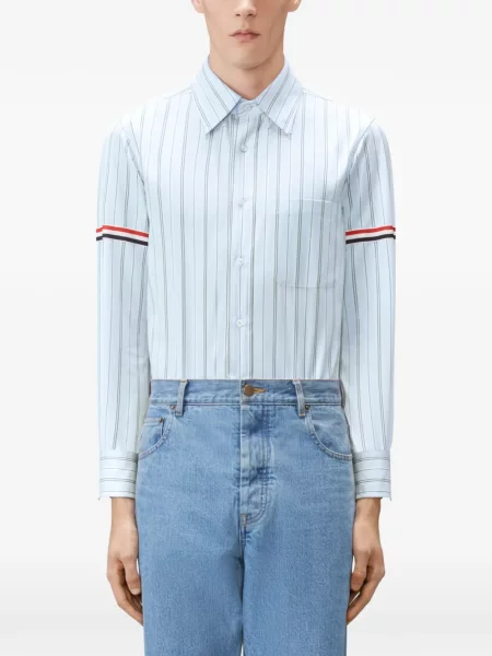 Cămașă Thom Browne cu dungi albastru