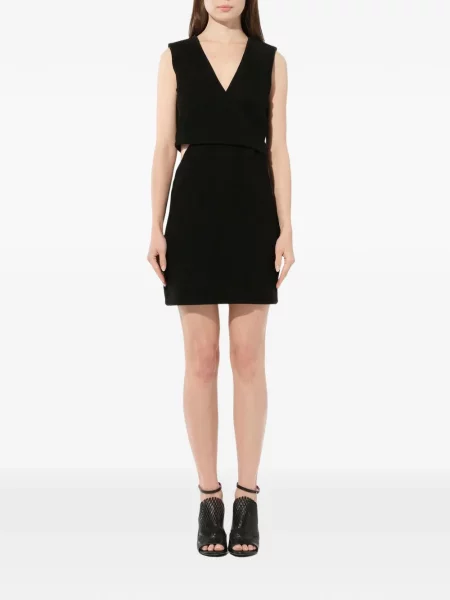 Rochie Balmain din piele plic negru