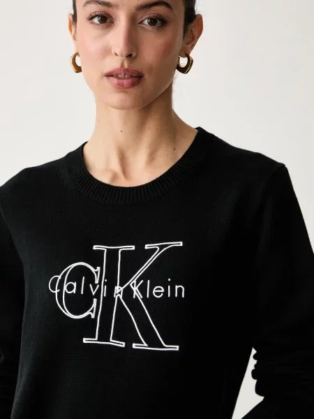 Calvin Klein Jeans пуловер дамски от черно