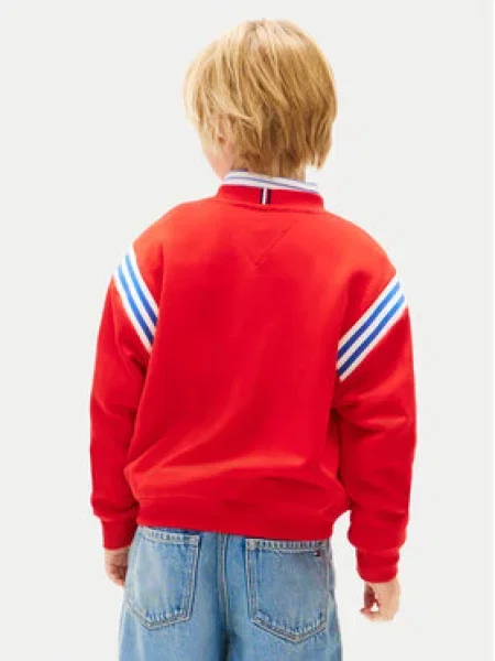Tommy Hilfiger Pulóver Wavy Flag piros
