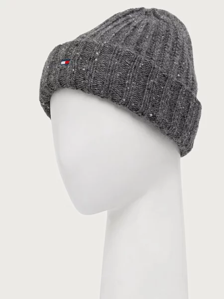 Tommy Hilfiger čiapka beanie pánska s vlnou sivá