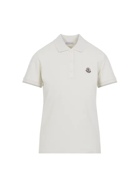 Koszulka polo Moncler z logo beżowa