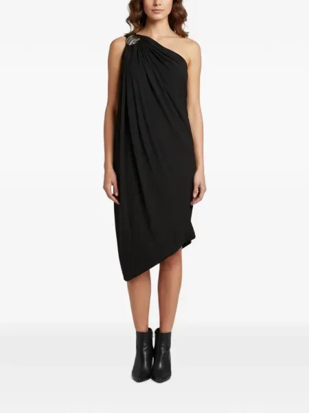 Rochie midi Chats By C.dam asimetrică drapată negru