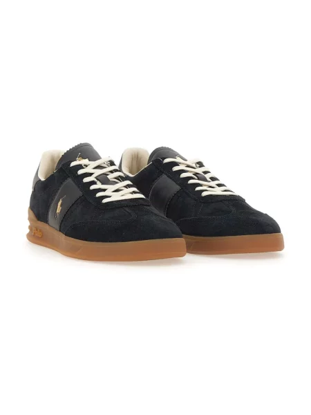 Sneakersy Polo Ralph Lauren skórzane niebieskie