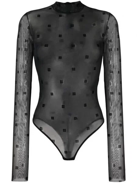 Body Givenchy cu imagine plasă negru