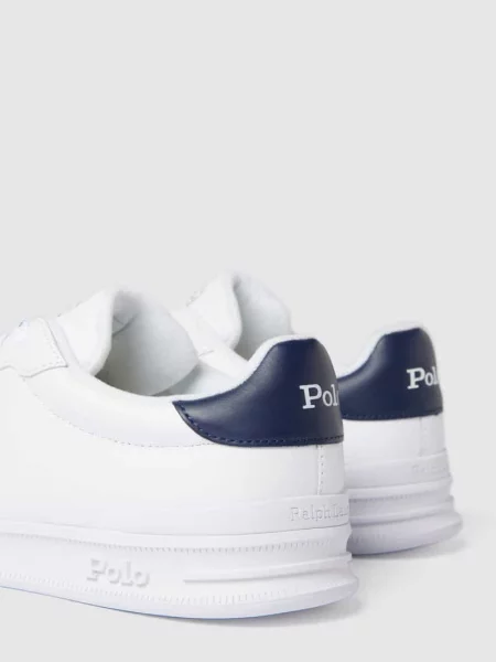 Sneakersy z nadrukiem z logo Model HERITAGE COURT II' Polo Ralph Lauren białe