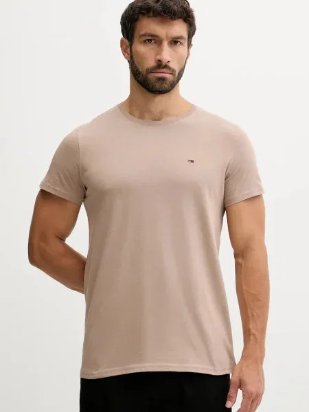 Tommy Jeans tričko béžové