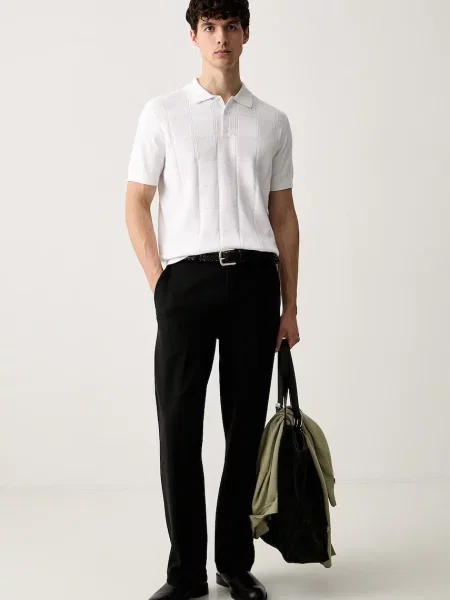 Tricou polo Karl Lagerfeld alb