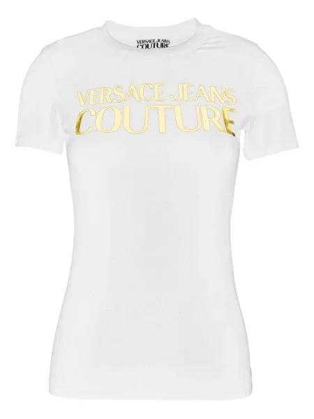 Tricou Versace Jeans Couture cu imagine alb