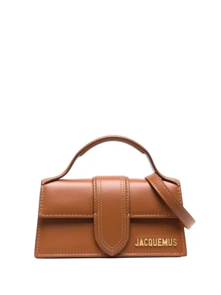 Geantă shopper Jacquemus cu autograf maro
