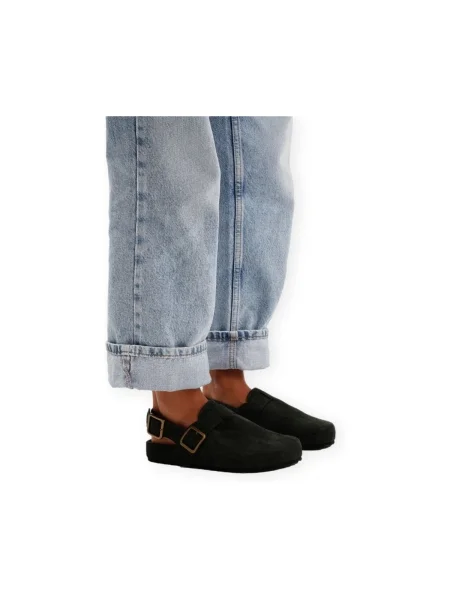 Pantofi Paez din piele de căprioară verde