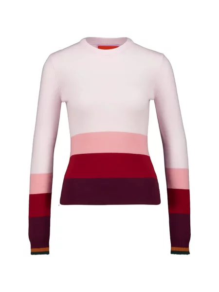 Pulover La Doublej cu decolteu rotund roz