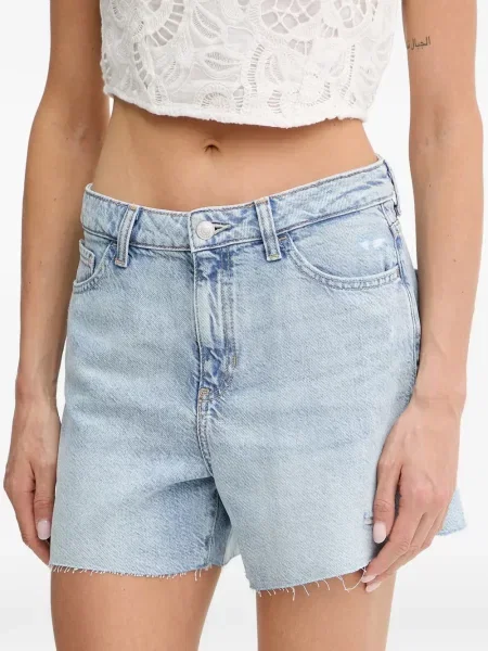 Pantaloni scurți din denim Guess albastru