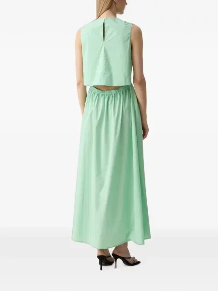 Rochie maxi Benetton fără mâneci verde