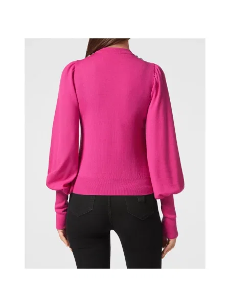 Sweter Philipp Plein wełniany różowy