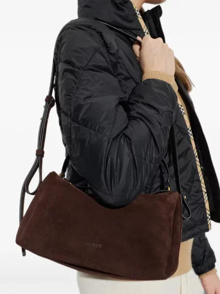 Geantă shopper Neous din piele de căprioară maro