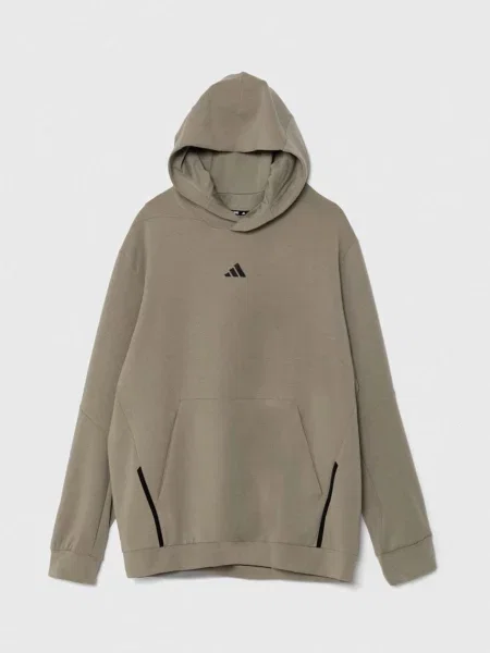 Φούτερ προπόνησης adidas Performance Designed for Training με κουκούλα πράσινο
