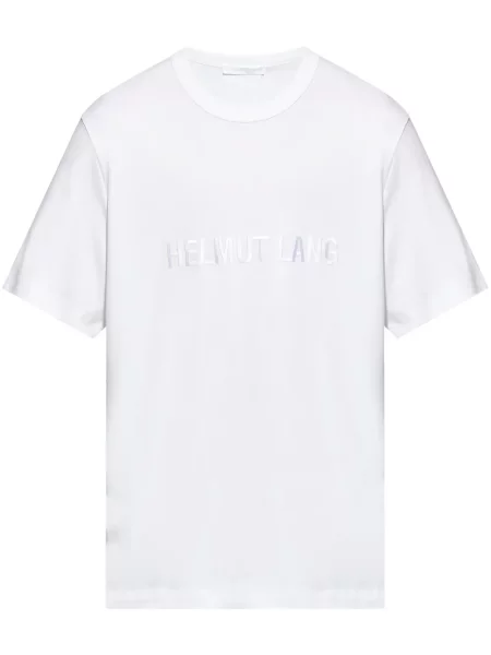 Tricou Helmut Lang cu broderie alb