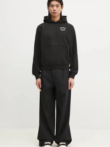 Однотонный свитер Kenzo с капюшоном черный
