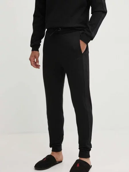 HUGO pantaloni lounge din neted negru