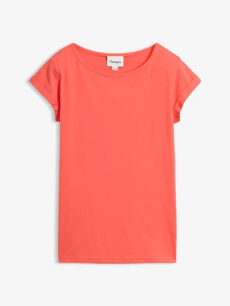 T-shirt z czystej bawełny czerwona