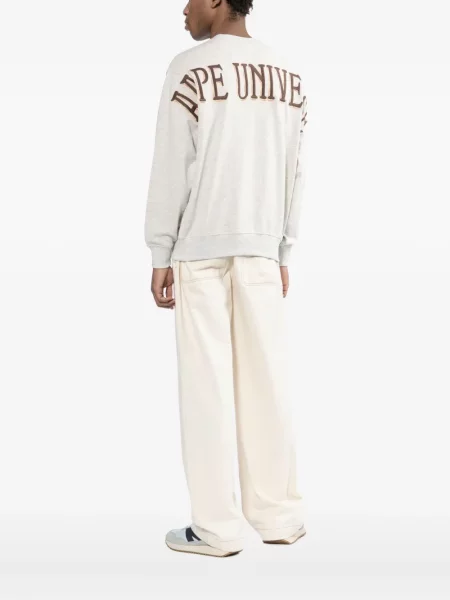 Hanorac Aape By A Bathing Ape cu broderie gri