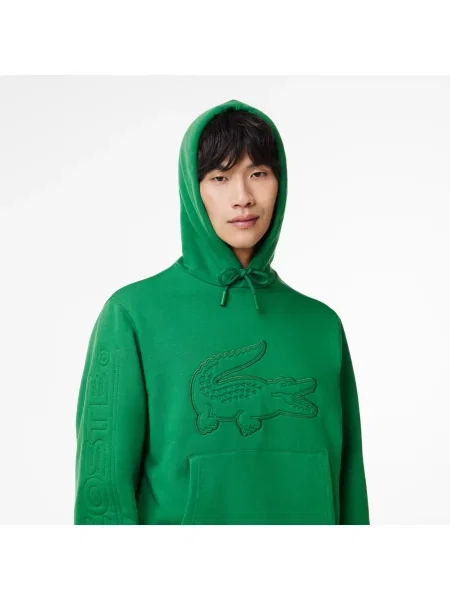 Lacoste Bluza Z Kapturem Xl Croc Jogger zielona